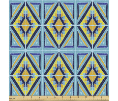 Mozaik Parça Kumaş Dörtgenler ve Kareler ile Vintage Vitraylar