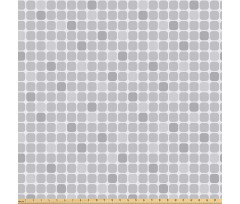 Geometrik Mikrofiber Parça Kumaş Köşeleri Dairesel Tekrarlayan Kareli Afiş