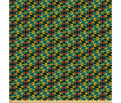 Oryantal Mikrofiber Parça Kumaş Geometrik Şekili Mozaik Görünümlü Desen