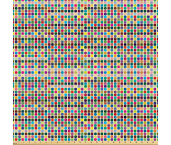 Soyut Mikrofiber Parça Kumaş Rengarenk Dörtgen Motifler Mozaiği Deseni