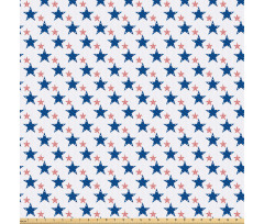 Vatansever Mikrofiber Parça Kumaş Amerikan Bayrağı Temalı Parlak Yıldızlar