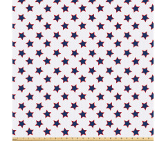Ulusal Mikrofiber Parça Kumaş Amerikan Bayrağı Temalı Yıldızlar Deseni