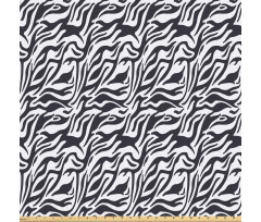 Hayvan Mikrofiber Parça Kumaş Siyah ve Beyaz Çizgili Zebra Derisi Desenli