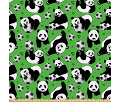 Futbol Mikrofiber Parça Kumaş Ayak ile Oynanan Sporun Topu ve Panda Model