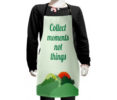 Wording with Mountainous View Kids Apron