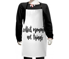 Monochrome Words Simplistic Kids Apron