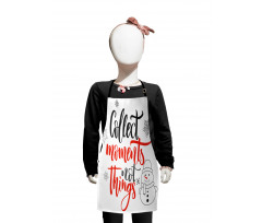 Winter Thematic Lettering Kids Apron