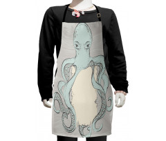 Messy Grumpy Octopus Kids Apron