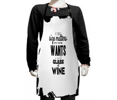 Funny Drinking Words Wine Kids Apron