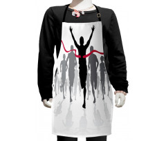 Athletes Competing Sportive Kids Apron