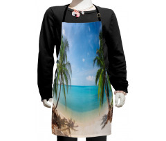 Panoramic View Beach Kids Apron