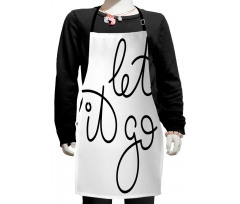 Simple Cursive Typography Kids Apron