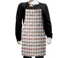 Skulls with Flowers Kids Apron