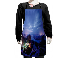 Nighttime Display of City Kids Apron