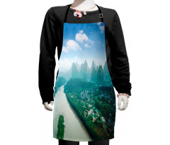 Aerial View of Yangshuo Area Kids Apron