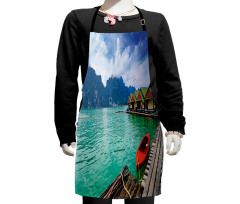 Boat Tied to Dock Chilling Kids Apron