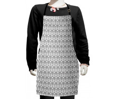 Monochrome Antique Ornate Kids Apron