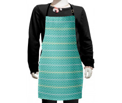 Striped Round Polka Dot Kids Apron