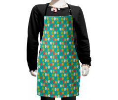 Colorful Abstract Leaves Art Kids Apron