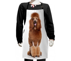 Funny Dog Sitting Tongue Kids Apron