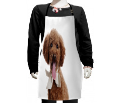 Puppy with Bow Tie Kids Apron