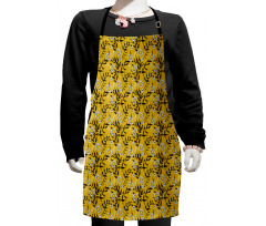 Soft Spring Flora and Leaf Kids Apron