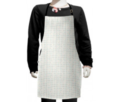 Nostalgic Squares on Lines Kids Apron