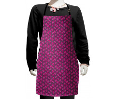 Pinkish Leaves Kids Apron