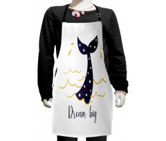 Words and Mermaid Tail Kids Apron