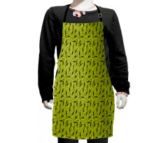 Slender Shaped Reptiles Kids Apron