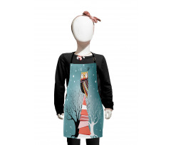 Owl Sitting on a Tree Kids Apron