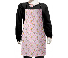 Romantic Spring Roses Kids Apron