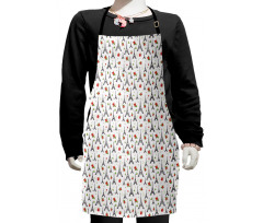 Parisian Rose Romance Kids Apron