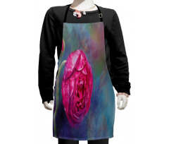 Close up Rose Bud Artwork Kids Apron