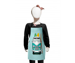 Retro Van Colorful Surfboard Kids Apron