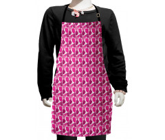 Pink Color Palette Leaves Kids Apron