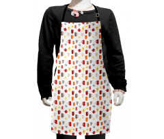 Colorful Coffee Cups Mugs Kids Apron