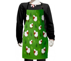 Continuous Fluffy Farm Animal Kids Apron