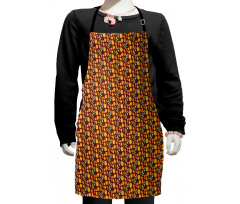 Fall Leaves and Dots Kids Apron