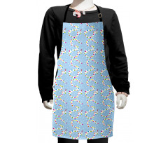 Cartoon Style with Polka Dots Kids Apron