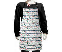 Snow Capped Mountains Trees Kids Apron