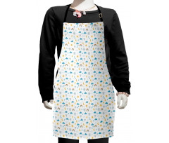 Funny Sun Moon Cloud Emojis Kids Apron