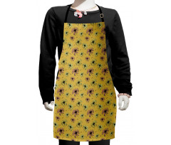 Love Flowers Faded Tones Kids Apron