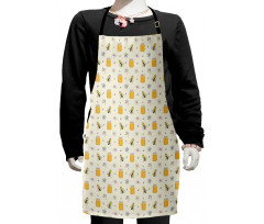 Honey Jars Insect and Flowers Kids Apron