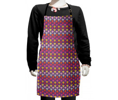 Quirky Colorful Motifs Kids Apron