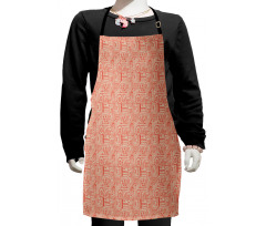 Bicolour Oriental Motif Art Kids Apron