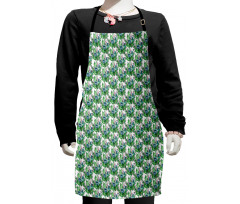 Hand Painted Spring Flowers Kids Apron