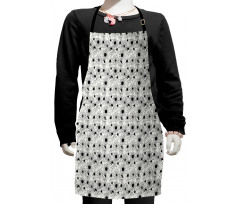 Abstract Outline Petals Art Kids Apron