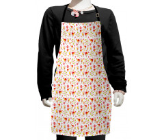 Abstract Birds Flora Kids Apron