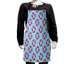 Lifebuoys in Ocean Kids Apron